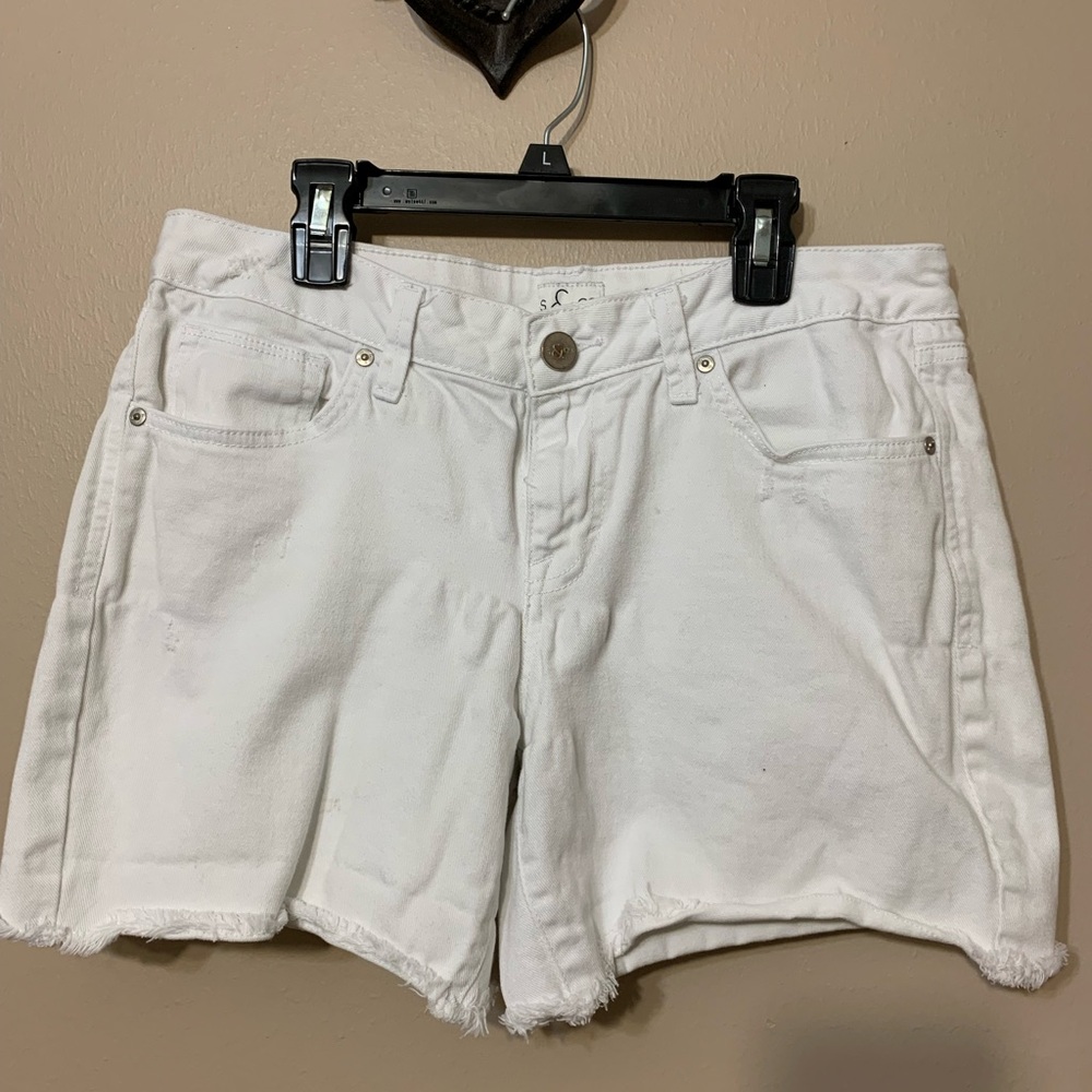 S&co women’s white jean shorts